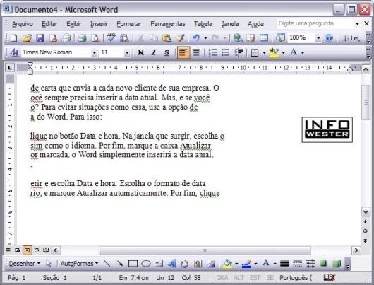 Digitando e editando textos no word 2007 